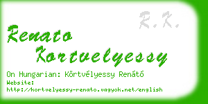 renato kortvelyessy business card