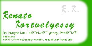 renato kortvelyessy business card